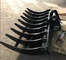 Land Clearing 9 Teeth Excavator Root Rake For Case CX180 CX165