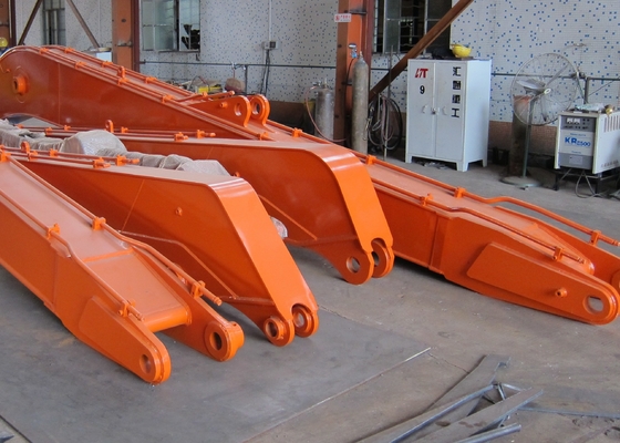 Özel OEM Renkli Ekskavatör 10-100T Ekskavatör için 10-30 Metre Kaldırma / Kazma için Uzun Uzaylı Boom