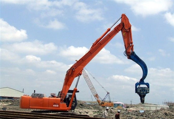 Ağır Güçlü Güçlendirilmiş Toplama Boom Fit 30-38Ton Kazıcı CAT330 PC350 SH300 SH330 Temel Toplama Solar Post & İnşaat Toplama İşleri için