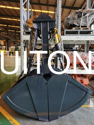 Excavator Hydraulic Clamshell Bucket 1m3 17-20T Excavator PC200 SK200 Çukurlama Nehri Temizlik Toprağı Taşımak İşleri