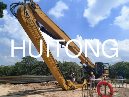 PC200/CAT320 11.5m için kazıkçı Piling Boom Nehir Sığınma Koruma/Demir Yolları ve Otoyol Yumuşak Toprak Tedavisi