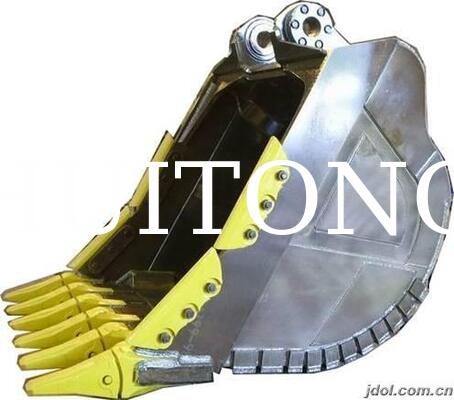 MINING Heavy Duty Rock Bucket for PC500/CAT350 2.4cbm for Hard Rock Excavation/Handling Blasted Rock/Demolition Works