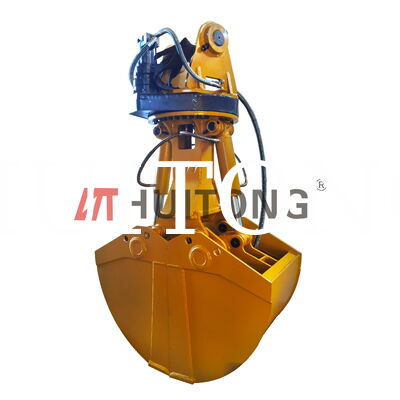 Fabrika Tedarikleri Kazıcı Hidrolik Döner Clamshell Kovası HUITONG Yüksek Kaliteli Q355B Malzeme 11-16Ton 0.6-0.8m Malzeme Yeniden İşleme / Temel Kazma / Gemi Hortumu Yükleme ve Çıkartma