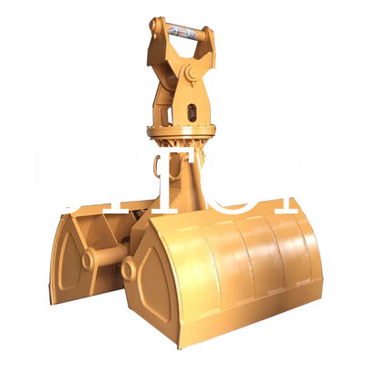 Factory Supply Excavator Hydraulic Clamshell Bucket HUITONG High Quality Q355B Material 6-10Ton 0.6m for Material Re-handling/Foundation Excavation/Ship Hold Loading & Unloading