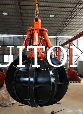 Excavator Hydraulic Orange Peel Grapple 30-35Ton Rotating Grab 2250mm for Scrap Metal Recycling and Material Handling