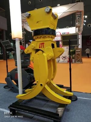 Custom Hydraulic Rotating Grapple 6-7 Ton Excavator PC60 EX60 CAT70 Wood Grapple Q355B for Forestry Logging Timber Loading