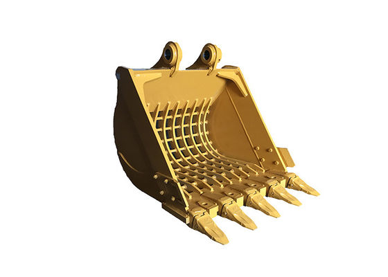 Ekskavator Garbing Sieving Bucket Heavy Duty Hardox450 Sarı / Siyah 0.2-2.8 M3
