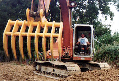 Özel 3 10 Ton Ekskavatör Kök Rake Kovası Mini Ekskavatör Eklemleri için Grepple Rake