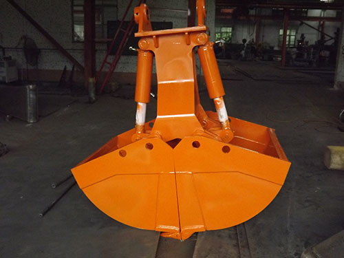 Kırmızı renkte özel Clamshell kovası Q355B NM400/450/500 Hardox450/500/550