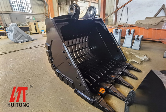 Doosan DH200 DH250 için 100mm Boşluk Ekskavatör 0.8-1.2M3 İskelet Elek Kovası