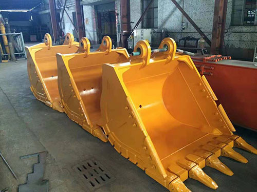 OEM İnşaat Makineleri Parçaları HD kova Ağır görevli kova kazıcı SK500 CAT352 Kaya kazıcı kova
