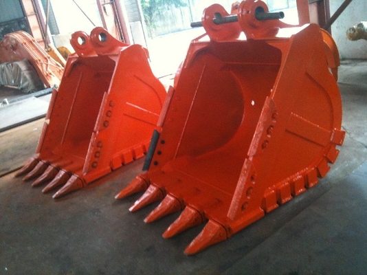 Dayanıklılık Ağır görevli kazıcı kova Q355B NM400 Volfram dişleri 800-1200mm