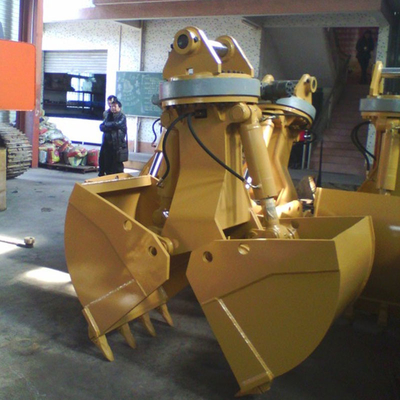 3-65 Ton Clamshell Kovası 0.4-6cbm Excavator Kovası Kapasitesi Hidrolik