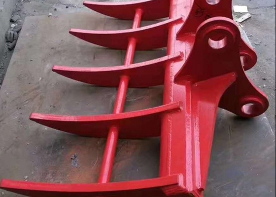 6 10 20 Ton Mini Ekskavatör Yaprak Rake Kovası Kök Rake Grabber Ex200 ZX210 Ekskavatörü için