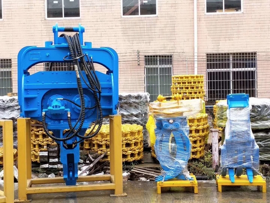 15-40 Ton Kazı Makinesi Hidrolik Yığın Vibratör Çekiç Yaprak Yığın Sürücüsü Vibro Çekiç Kazı Makinesi Bağlantısı