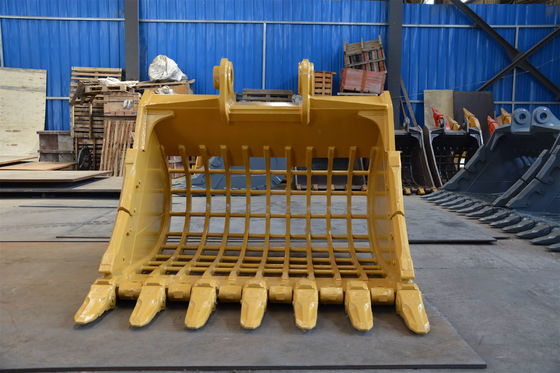 Kazı makinesi Skeleton Bucket 21-24ton Kazı makinesi 1.1m3 SK220 SH230 EX220 Taş tarama Nehir Çöplü Karyaçık Çalışmaları