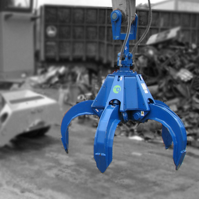 Dayanıklılık Kırmızı Peeler Grabber Özel Renkli Dört veya Beş Pençesi Şekli 380-2250kg Ağırlığı