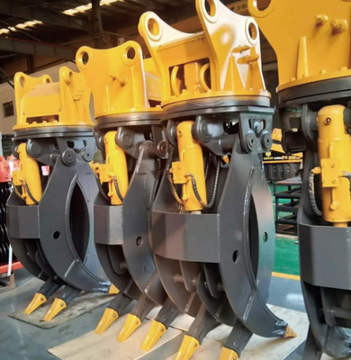 Excavator 360Rotating Hydraulic Type Log Grapple for 15Ton CAT315 Excavator High Efficiency Wood Grapple Fabrika fiyatı