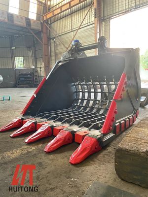 Ekskavatör İskelet Kovası 25-30ton Ekskavatör 1.2m³ HD1430 SH300 EX300 Taş Eleme Nehir Tarama Ocağı Çalışması için