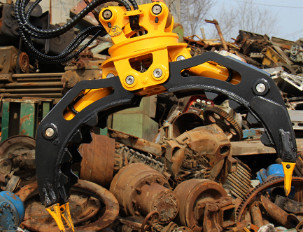 Excavator 360Rotating Hydraulic Type Log Grapple for 15Ton CAT315 Excavator High Efficiency Wood Grapple Fabrika fiyatı