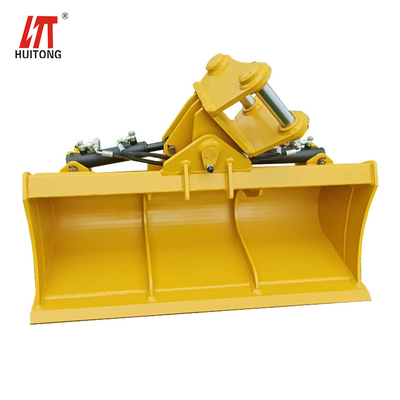 Custom Steel Tilt Bucket 0.1-0.75 CBM Capacity 800-1500mm Opening Red or Yellow