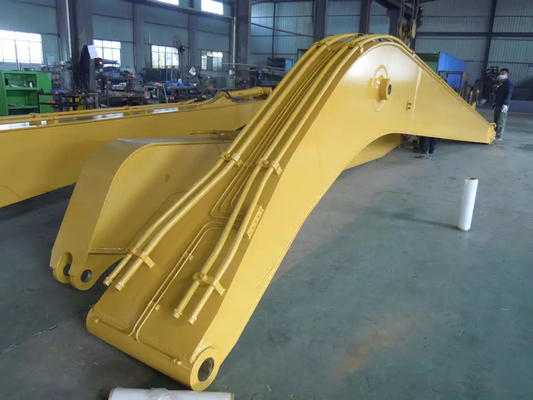 Yellow Long Reach Excavator Boom 10-30 Meters Q355B Extended Strength ISO 9001 Certified