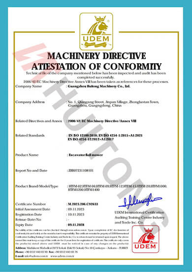 Çin Guangzhou Huitong Machinery Co., Ltd. Sertifikalar