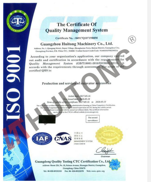 Çin Guangzhou Huitong Machinery Co., Ltd. Sertifikalar